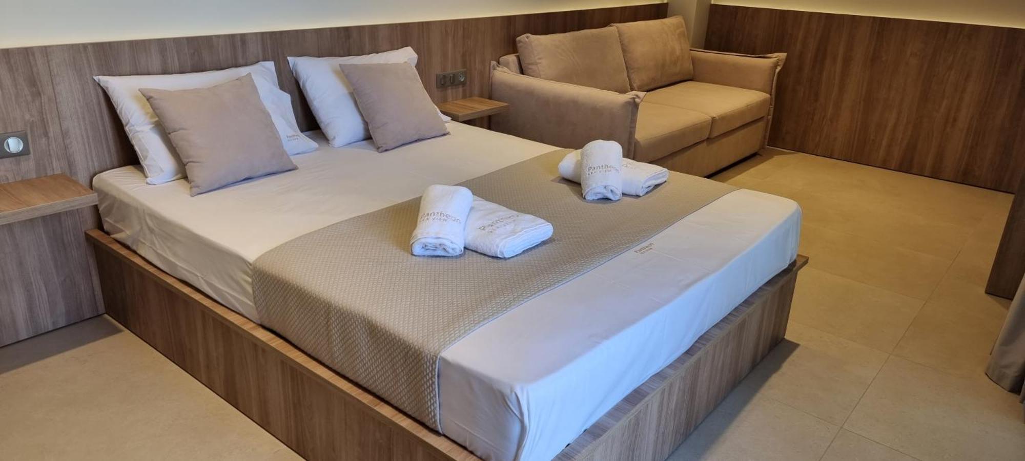 Aparthotel Pantheon Sea View Néoi Póroi Pokoj fotografie